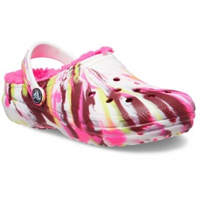 детски,сандали,и,чехли,crocs,classic,lined,marbled,t,clogs,electric,pink,multi,(pink)