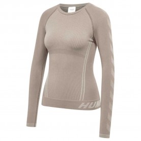 тениска,мъжки,тениски,дамски,тениски,hummel,christel,seamless,long,sleeve,t,shirt,beige,(chateau,gray,driftwood,melange)