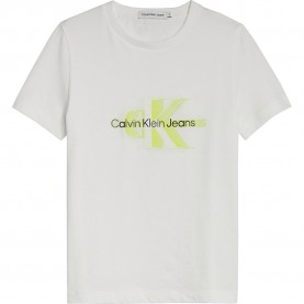 тениска,детски,тениски,calvin,klein,jeans,perforated,glow,monogram,long,sleeve,t,shirt,white