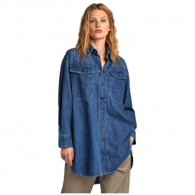 Риза с дълъг ръкав G-Star Oversized long sleeve shirt - Blue (Faded Harbor) риза,с,дълъг,ръкав,дамски,ризи,g,star,oversized,long,sleeve,shirt,blue,(faded,harbor)