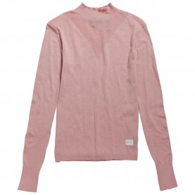 Блуза G-Star Stokyr Slim high neck sweater - Pink (Light Dusty Rose) блуза,дамски,пуловери,дамски,плетени,дрехи,g,star,stokyr,slim,high,neck,sweater,pink,(light,dusty,rose)
