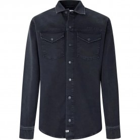 риза,с,дълъг,ръкав,мъжки,ризи,pepe,jeans,dave,pm307671,long,sleeve,shirt,black
