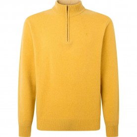 блуза,мъжки,пуловери,hackett,lambswool,half,zip,sweater,honey,gold,(yellow)