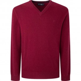 блуза,мъжки,пуловери,hackett,lambswool,v,neck,sweater,syrah,(red)