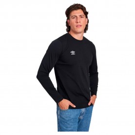 тениска,мъжки,тениски,umbro,fw,small,logo,long,sleeve,t,shirt,black,(black)
