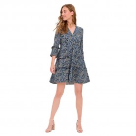 сако,дамски,поли,и,рокли,vero,moda,easy,3,4,sleeve,short,dress,blue,(navy,blazer,aop,sof)