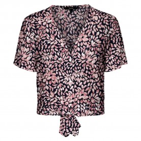 сако,дамски,блузи,дамски,ризи,vero,moda,easy,tie,short,sleeve,blouse,multicolor,(navy,blazer,aop,issa)