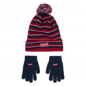 рокля,всички,шапки,levi´s,®,lan,batwing,stripe,beanie,dress,blues,(red)