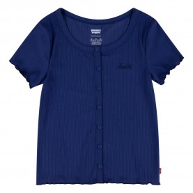 тениска,детски,тениски,levi´s,®,scoop neck ribbed knit,short,sleeve,t,shirt,blue,(twilight,blue)