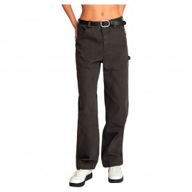 панталони,дамски,панталони,rvca,ballin,chain,pants,grey