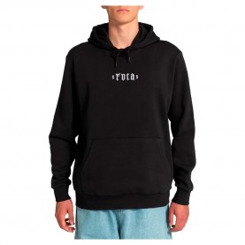 суичър,мъжки,пуловери,rvca,floral,skulls,hoodie,black,(black)