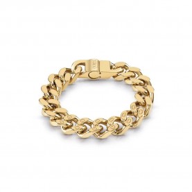 Guess 14 mm Curb 4Dc G Engr bracelet - Golden (Gold) бижутерия,guess,14,mm,curb,4dc,g,engr,bracelet,golden,(gold)