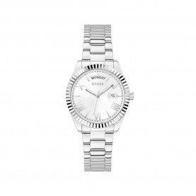 часовник,часовници,guess,luna,watch,silver