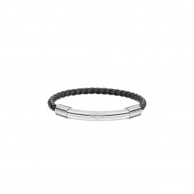 бижутерия,police,peagb2211501,bracelet,black,silver