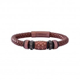 бижутерия,police,pj.26458blc,bracelet,brown