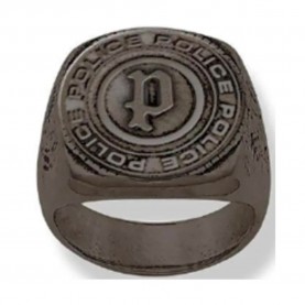 бижутерия,police,pj.26577rsb,ring,silver,(black)