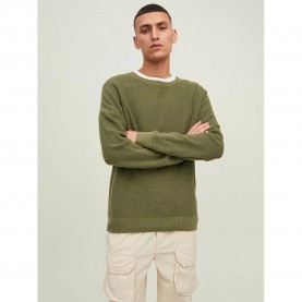 блуза,мъжки,пуловери,jack,&,jones,classic,waffle,sweater,green,(four,leaf,clover)