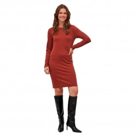 рокля,дамски,поли,и,рокли,vila,modala,long,sleeve,short,dress,orange,(fired,brick)