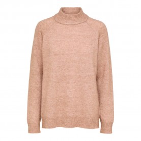 блуза,дамски,пуловери,дамски,плетени,дрехи,selected,lulu,high,neck,sweater,brown