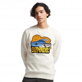 блуза,мъжки,пуловери,superdry,vintage,travel,sticker,sweatshirt,white,(desert,bone,off,white)