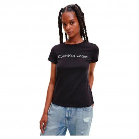 тениска,дамски,тениски,calvin,klein,jeans,core,institutional,logo,slim,fit,short,sleeve,t,shirt,black