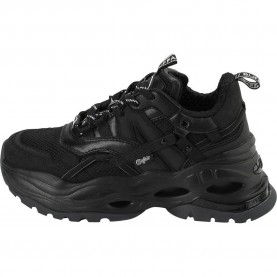 обувки,дамски,маратонки,buffalo,boots,triplet,hollow,trainers,black,(black)