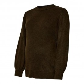 блуза,дамски,пуловери,дамски,плетени,дрехи,mamalicious,new,anne,maternity,sweater,brown,(grape,leaf,detail,melange)