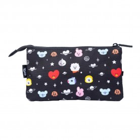 канцеларски,принадлежности,bt21,cool,collection,triple,pencil,case,multicolor,(black)