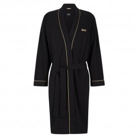 BOSS Xmas dressing gown - Black (Black) мъжки,халати,boss,xmas,dressing,gown,black,(black)