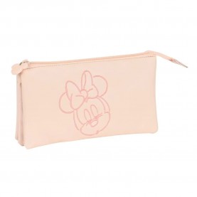 канцеларски,принадлежности,safta,triple,minnie,mouse,baby,pencil,case,beige,(multicolor)