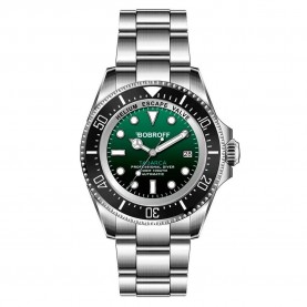 Часовник Bobroff BF002 watch - Silver (Green) часовник,часовници,bobroff,bf002,watch,silver,(green)
