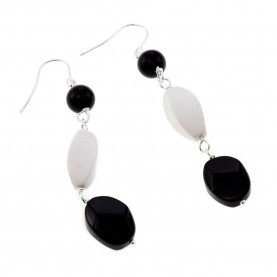 бижутерия,cristian,lay,541100,earrings,silver,(black,white)