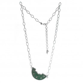 бижутерия,folli,follie,3n0s001ek,necklace,silver,(green)