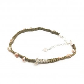 бижутерия,guess,ufn40907,necklace,silver,(green,pink)