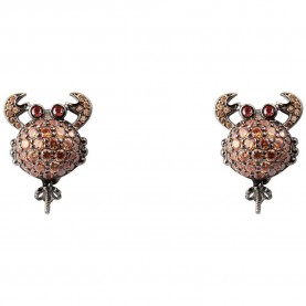 бижутерия,lancaster,jla,ear,crab4,earrings,golden,(brown,ip,black)