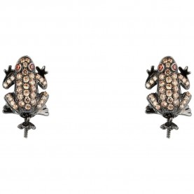 бижутерия,lancaster,jla,ear,frog4,earrings,golden,(brown,ip,black)