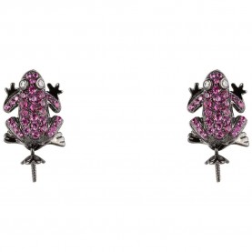 бижутерия,lancaster,jla,ear,frog5,earrings,clear,(purple,ip,black)