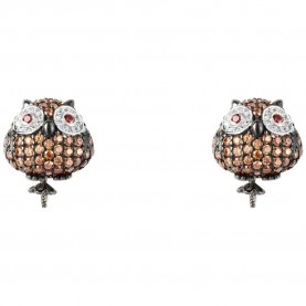 бижутерия,lancaster,jla,ear,owl,4,earrings,golden,(brown,ip,black)