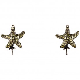 бижутерия,lancaster,jla,ear,star3,earrings,golden,(green,ip,black)