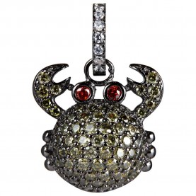 бижутерия,lancaster,jla,pen,crab3,necklace,silver,(green,ip,black)