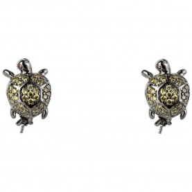 бижутерия,lancaster,jlaearturtle3,earrings,golden,(green,ip,black)