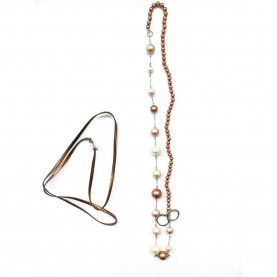 бижутерия,misaki,qcrnterramult,necklace,golden,(pink,beige)