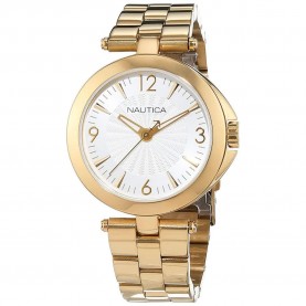 Часовник Nautica NAD14001L woman watch - Golden (White) часовник,часовници,nautica,nad14001l,woman,watch,golden,(white)