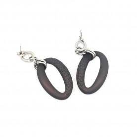 бижутерия,panarea,or1m,earrings,silver,(brown,silver)