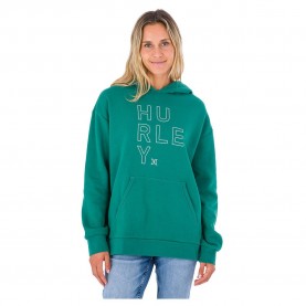 суичър,дамски,блузи,hurley,os,outline,text,hoodie,green