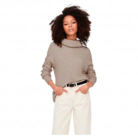 блуза,дамски,пуловери,дамски,плетени,дрехи,only,katia,high,neck,sweater,beige,(mocha,meringue,detail,w.,melange)