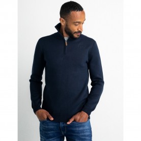 блуза,мъжки,пуловери,petrol,industries,m,3020,kwc208,half,zip,sweater,blue