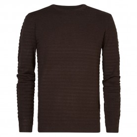 блуза,мъжки,пуловери,petrol,industries,m,3020,kwr269,round,neck,sweater,brown