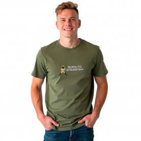Тениска Kruskis Born To Spearfish short sleeve T-shirt - Green (Dark Army Green) тениска,мъжки,тениски,kruskis,born,to,spearfish,short,sleeve,t,shirt,green,(dark,army,green)