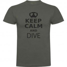 тениска,мъжки,тениски,kruskis,keep,calm,and,dive,short,sleeve,t,shirt,green,(dark,army,green)